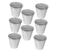 BIUDECO 8 pièces Doublure Seau Aluminium Profonde Résistante Chaleur pour Barbecue Récupérateur de Graisse pour Grillades Extérieur Accessoire de Cuisine Multifonction