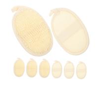 BIUDECO 8 Pièces Loofah Body Scrubbers Naturels Doux pour Exfoliation Visage et Corps Éponge de Bain Adaptées Femmes et Hommes Nettoyage Profondeur et Douceur