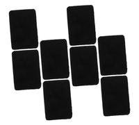 BIUDECO 8 pièces PU Peau Noire Ultra Douce Cristal Velours Mince Houppettes Maquillage Carrées Lavables et Réutilisables pour Application Douce et Uniforme