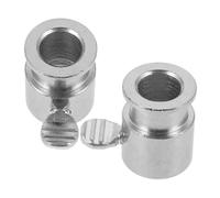 BIUDECO Accessoires de Barbecue en Métal Chromé 2 Pièces pour Broche Rotative Fixateur d'Équilibre pour Rôtissoire à Gaz Manchon et Butée pour Cuisson Uniforme et Sécurisée