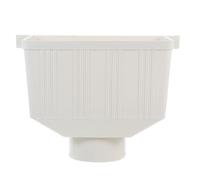 BIUDECO Adaptateur de Tuyau de Gouttière en Pvc Beige, Robuste et Facile à Installer pour Collecte des Eaux de Pluie en Extérieur