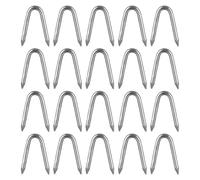 BIUDECO Agrafes en Acier Robuste de U 3,8 Cm pour Fixation de Clôtures Métalliques, Lot de 20 Pièces, Agrafes de Jardinage Polyvalentes pour Filets, Enclos et Clôtures pour Animaux
