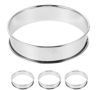BIUDECO Anneau à Muffins en Acier Inoxydable 430 Diamètre 10 CM Cercle de Cuisson Rond pour Pâtisserie et Cuisson de Tartes Fourniture de Boulangerie Polyvalente pour Pancakes et