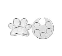 BIUDECO Anneaux Palette Mélange Vernis à Ongles 2 Pièces Réglables En Alliage De Zinc Unisexe Pour Manucure Professionnelle Et Maquillage Artistique 5 Puits De Mélange