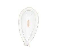 BIUDECO Assiette de Service Céramique Créative pour Poisson avec Couvercle Plat de Présentation Multifonction pour Restaurant Fête et Usage Domestique Résistante et Facile à Nettoyer