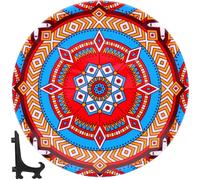 BIUDECO Assiette Décorative Plate de Service Lisse et Sûre en Céramique Mandala Créative et Multifonctionnelle Décoration Murale Unique pour Restaurant et Hôtel