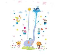 BIUDECO Autocollant De Mesure De Éléphant Amusant Pour Garçon Fille Sticker Mural Décoratif Pour Chambre Salle De Bain Et Plus