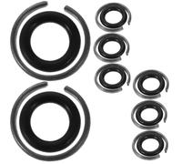 BIUDECO Bague de retenue de douille de hocs 9 ensembles 1/2" carré noir fer avec joint torique pour clés à chocs électriques et remplacement d’outil de hocs