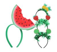 BIUDECO Bandeaux pour Femmes en Lot de 4 Style Fruit Hawaïen Accessoires Sécurisés pour Noël Anniversaires et Déguisements