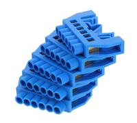 BIUDECO Barrette de Bornier en Cuivre à 6 Positions Connecteur de Mise à la Terre 5 Pièces Bornier de Mise à la Terre à Vis en Laiton Barre de Distribution pour Électricité