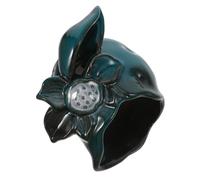 BIUDECO Bec de Fontaine en Céramique pour Bassin Extérieur Jet d'eau pour Fontaine de Jardin Accessoire de Cascade Entrée d'eau Inférieure Couleur Vert Paon 1 Pièce