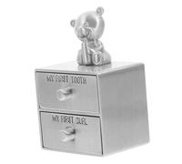 BIUDECO Boîte à Dents De Lait Métal Style Tiroir Boîte Souvenir Pour Premières Dents Et Cheveux Fœtaux Organiseur De Souvenirs Pour Garçon Et Fille Personnalisable