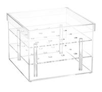BIUDECO Boîte à Fleurs Durables en Acrylique Transparente Carrée Incassable et Résistante aux Rayures pour Table et Occasions Formelles Saint-valentin