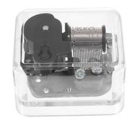 BIUDECO Boîte à Musique Carrée Transparente avec Mécanisme Remontoir Acrylique de Rechange pour Création Musicale Mouvement Visible