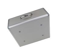 BIUDECO Boîte à Remède Verrouillable en Alliage D'aluminium Triple Compartiments, Design Compact Argenté, pour Usage Domestique et Voyage