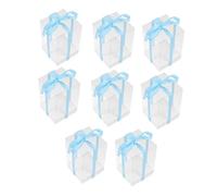 BIUDECO Boîte Cadeau Transparente PVC avec Ruban et Socle Coffret Clair pour Pâtisseries Cupcakes Fête Mariage Élégant et Durable Couleur