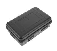 BIUDECO Boîte de Rangement Étanche et Antichoc Noire Mallette Compacte en Plastique Alimentaire pour Camping et Survie Extérieure Conteneur Hermétique Portable pour Outils et