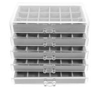 BIUDECO Boîte de Rangement pour Collection de Roches Acrylique Transparent avec Compartiments Amovibles Organiseur Multi Doublure Velours pour Protection et Présentation des Minéraux