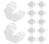 BIUDECO Boîte en Papier pour Chocolats 50 Pièces Blanche Emballage Décoratif Ajouré de Cage Boîte à Bonbons Mariage Fête Caissettes Papier Chocolat pour Décoration et Présentation