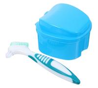 BIUDECO Boîte Prothèses Dentaires avec Brosse Nettoyeur Étui Facile à Ouvrir pour Dentiers Partiels et Complets Appareil Orthodontique Cadeau pour Seniors Couleur Couleur