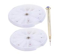 BIUDECO Boîtes de Bijoux pour Ongles avec Perceuse à Main Légère en Alliage, Accessoires Nail Art pour Manucure, Décoration Ongles pour Passionnés et Professionnels Couleur Aléatoire