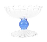 BIUDECO Bol à Fruits en Verre 350 Ml, Bol à Bonbons Multifonction Vintage, Plat à Trifle Transparent pour Salon et Fêtes, Saladier Décoratif en Verre pour Fruits et En-cas