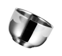 BIUDECO Bol à Raser Inox pour Barbe, Bol à Savonnette Bords Polis, Usage Familial et Professionnel pour Hommes, Résistant et Pratique