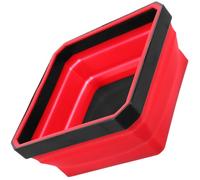 BIUDECO Bol Magnétique Compact Rouge en Silicone et Caoutchouc, Plateau Aimanté Pliable pour Vis et Boulons, Rangement pour Atelier de Bricolage