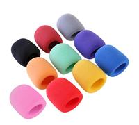 BIUDECO Bonnette Micro Mousse Colorée Pare Brise Micro pour Scène Protection Vent et Éclaboussures Ventilation Optimale Intérieur Adapté Karaoké et Conférences Couleur Couleur Aléatoire