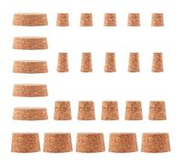 BIUDECO Bouchons de Liège pour Bouteilles de Vin Coffret 50 Pièces 5 Tailles Couvercles Hermétiques en Bois Naturel pour Bocaux et Bouteilles Usage Maison, Bar et Restaurant