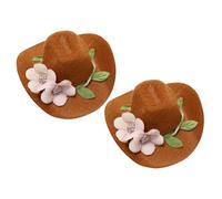 BIUDECO Bouchons pour Bouteilles de Vin en Feutre Marron, Décorations de Fête Chic et Résistantes, Lot de 2 Pièces pour Ambiance Festive de Noël