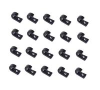 BIUDECO Boucles Plastiques pour Canoë-Kayak 20 Pièces, Boucles Élastiques Résistantes, Fixation Amarrage Solide en Plastique Noir, Accessoires Barque pour Navigation de Plaisance et Pêche