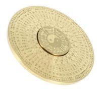 BIUDECO Boussole Taoïste Traditionnelle en Laiton Doré, Décoration de Table Légère et Portable Design Rétro Chinois Maison et l'enseignement à Domicile