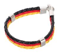 BIUDECO Bracelet Homme en Cuir Pu Tressé Drapeau National Alliage, Accessoire Essentiel pour Supporter les Équipes Lors de Voyages Souvenirs