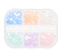 BIUDECO Breloques pour Pratiques et Délicates en Résine Cœur Changeant de Couleur, Décorations de Nail Boîte pour Salon de Manucure ou Usage à Domicile