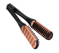 BIUDECO Brosse à Lisser Double Face Poils Naturels V-shape Peigne Cheveux Coiffure Professionnelle Douce et Protectrice Outil Polyvalent pour Femmes