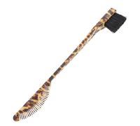 BIUDECO Brosse à Sourcils Double-embout avec Peigne Léopard Brosse Cosmétique de Voyage Polyvalente pour Coiffage Sourcils et Cheveux Outil Pratique de Beauté Compacte