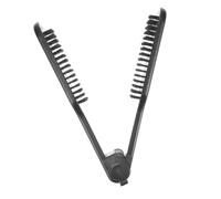 BIUDECO Brosse Lissante Double Face Antistatique pour Cheveux Peigne Lisseur Polyvalent à Pince Outil de Coiffage Rapide et Protecteur Adapté à Tous Types de Cheveux Noir