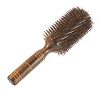BIUDECO Brosse Ronde pour Cheveux Bouclés Brosse Séchage Soufflant Poils Naturels Manche Bois Ergonomique pour Femmes et Filles Coiffage Salon
