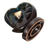 BIUDECO Brûleur Cascade Cœur Céramique Résistant pour Porte- de Bureau Décoration Maison Zen et Purification Air