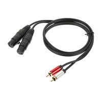 BIUDECO Câble Adaptateur Audio Rca vers Xlr Connecteur Double Broche à Broche Câble de Transfert Audio Antibruit pour Table de Mixage et Amplificateur