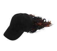 BIUDECO Casquette Baseball Perruque pour Femme Chapeau avec Extensions Cheveux Synthétiques Courte Bou Style Coupe Carrée Confortable et Respirante Protection Solaire Mode