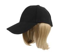 BIUDECO Casquette De Baseball Avec Perruque Droite Courte Pour Femmes Accessoire Élégant Et Pratique Pour Look Unique Et Naturel