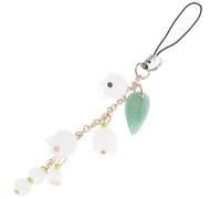 BIUDECO Charm Élégant Forme de Fleur de Muguet pour Portefeuille Pendentif Téléphone et Jade avec Cordon Résistant Accessoire Polyvalent pour Téléphones Sacs à Main et Clés