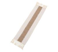 BIUDECO Chemin de Table Boho et Lin avec Franges Nouées Décor Campagne pour Salle à Manger pour Fêtes et Événements Linge de Table Étroit