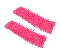 BIUDECO Chiffons de Remplacement Performance de Nettoyage Lot de 2 Haute Absorption pour Balai-serpillière en Chenille Rouge pour Usage Domestique