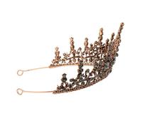 BIUDECO Couronne Baroque Vintage Cristal pour Mariage et Halloween Accessoire de Coiffure Élégant pour Femmes Diadème Rétro à Fixation Facile pour Fête et Bal