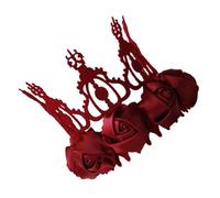 BIUDECO Couronne de Cheveux Rose en Feutre et Ruban pour Anniversaire, Accessoire Coiffure Délicat pour Séances Photo et Cosplay