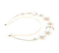 BIUDECO Couronne De Mariage Halo Serre-tête Étoile Lune Coiffe De Déesse Pour Femme Accessoire De Fête Design Élégant Et Confortable