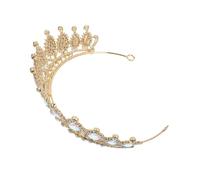 BIUDECO Couronne de Mariage Simple Tiare pour Robe de Mariée et Accessoire Future Mariée Décoration pour Mariages Fêtes et